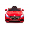 Mercedes S63 AMG Red - Electric Ride On Car - Gumi kerekek Bőrülés RC