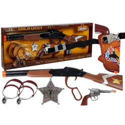 Cowboy Set Lever Action Rifle Colt Revolver seriff jelvény