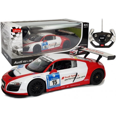 Autó R/C Audi R8 LMS Rastar 1:14 fehér-piros