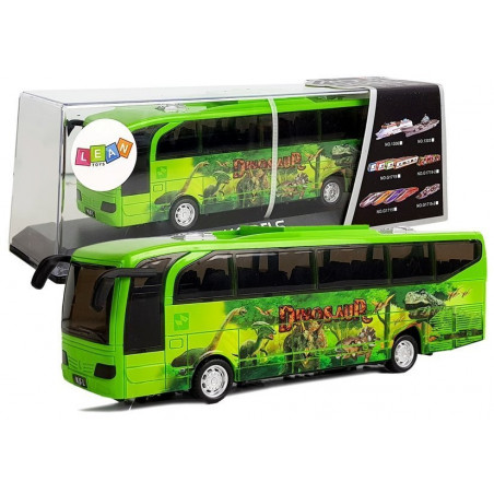 Jurassic Park Bus Green Dinosaurs Spring Drive Light Sound