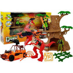 Dinosaur World figura készlet jármű buggy fa csontvázak hang