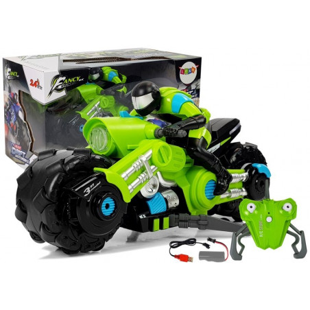 Távirányítós Drift Motorcycle Green 1:10 2.4 G