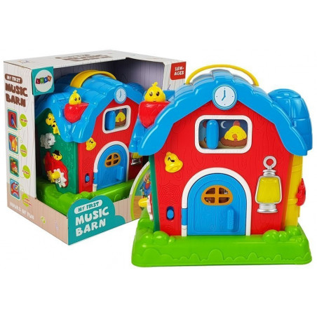 Zene Barn Animals Farm Sounds Music Red