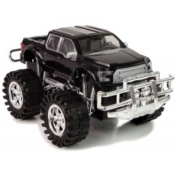 Járműkészlet Fekete Monster Truck Fehér lakókocsi 58 cm