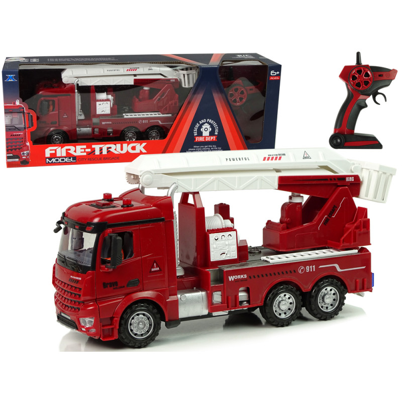 Távirányítós Fire Truck 2.4G Piros fények és hangok