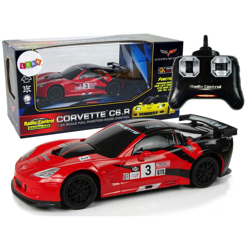 Sportautó R/C 1:24 Corvette C6.R Red 2.4 G Lights