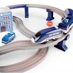 Police Town Train Set Blue 203 km/h