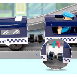 Police Town Train Set Blue 203 km/h