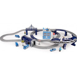 Police Town Train Set Blue 203 km/h