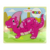 Wooden Puzzle Dinosaur Corythosaurus Pink Spinosaurus Purple