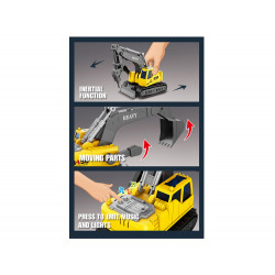 Caterpillar Excavator kanál 1:16 Sárga Mozgókar