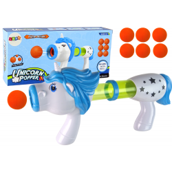 Soft Ball Launcher Gun Unicorn Blue