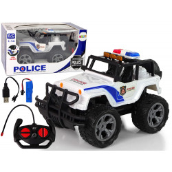 R/C távirányítós autós JEEP Police Patrol nyitható ajtókkal