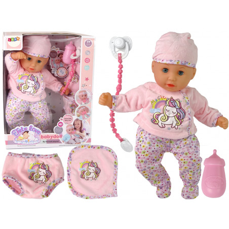 Baby Doll Sound cumi előke Pink Unicorn pizsama