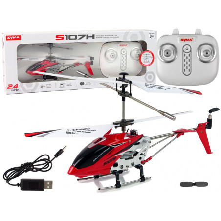 Helikopter SYMA S107H Zdalnie Sterowany 2,4G Czerwony