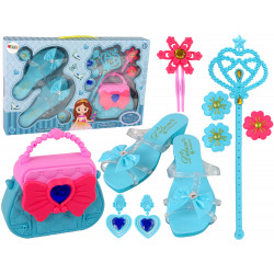 Slipper Beauty Set Kézitáska Kék Mandzsettagombok