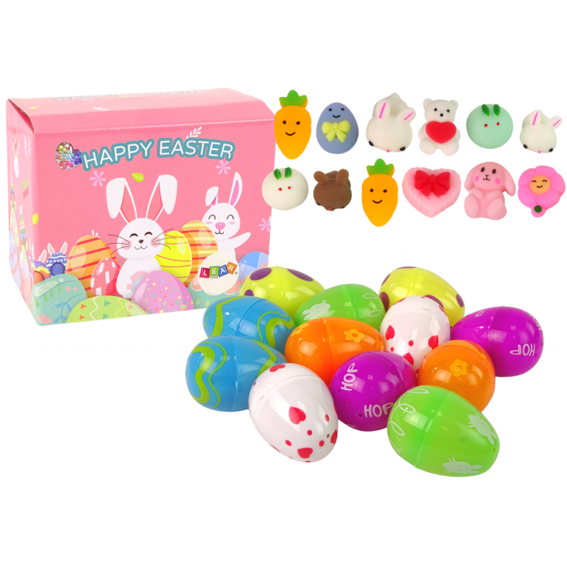 Easter Eggs Squishy Rabbit Toy Pack 12 db