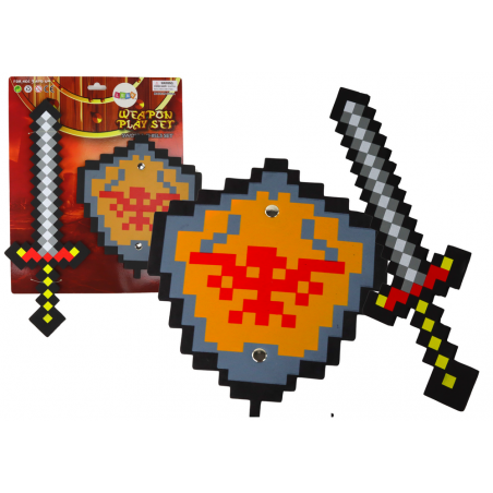 Knight Set Sword Foam Shield Pixel téma