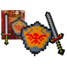 Knight Set Sword Foam Shield Pixel téma