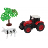 Farm Set Traktor Utánfutó Tehén 1:64