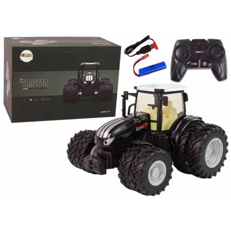 Távirányítós traktor R/C Black 2.4G Metal