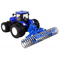 Távirányítós traktor 1:24 Blue Plough Metal