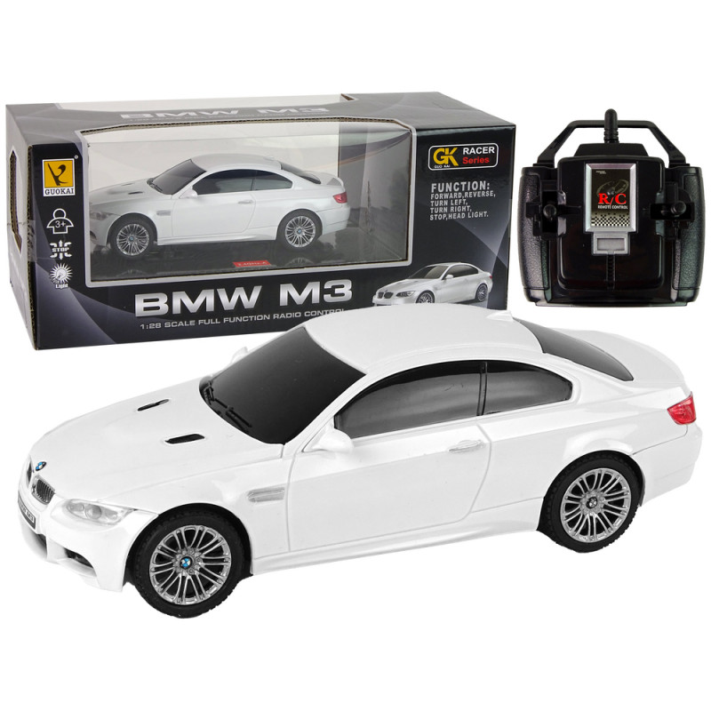 Auto R/C BMW M3 fehér távirányítós lámpák