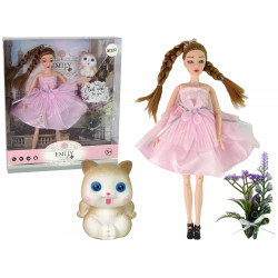 Baby Doll Emily Pigtails Cat Flowers