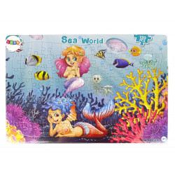 Oktatási Mermaid Puzzle Sea World Jigsaw Puzzle 120 elemből