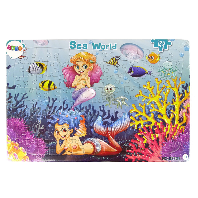 Oktatási Mermaid Puzzle Sea World Jigsaw Puzzle 120 elemből