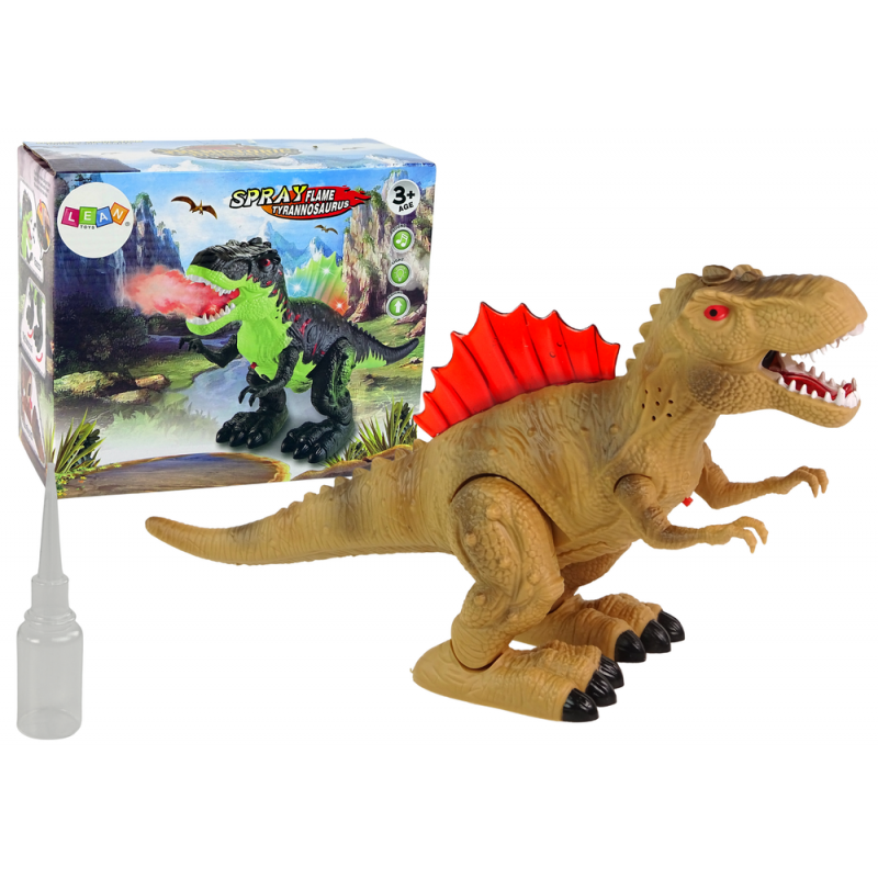 Dinosaur Breathes Fire Steam Lights Battery Pack Barna