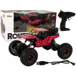 RC Car Big Wheels 1:16 Black Red Kormányozható