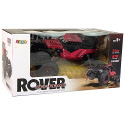 RC Car Big Wheels 1:16 Black Red Kormányozható