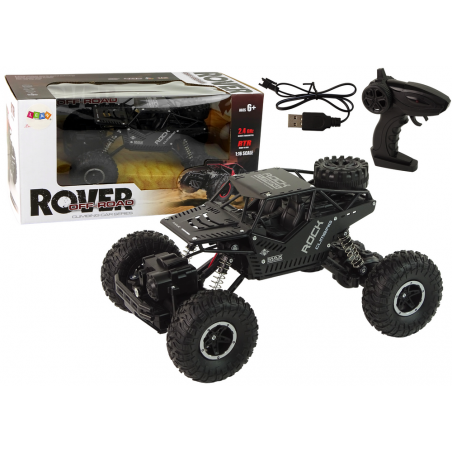 RC Rover 1:16 autó fekete távirányítós jármű