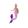 Mermaid Doll Lila Hosszú Szőke Haj Mermaid Tail Flitterek