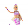 Mermaid Doll Lila Hosszú Szőke Haj Mermaid Tail Flitterek