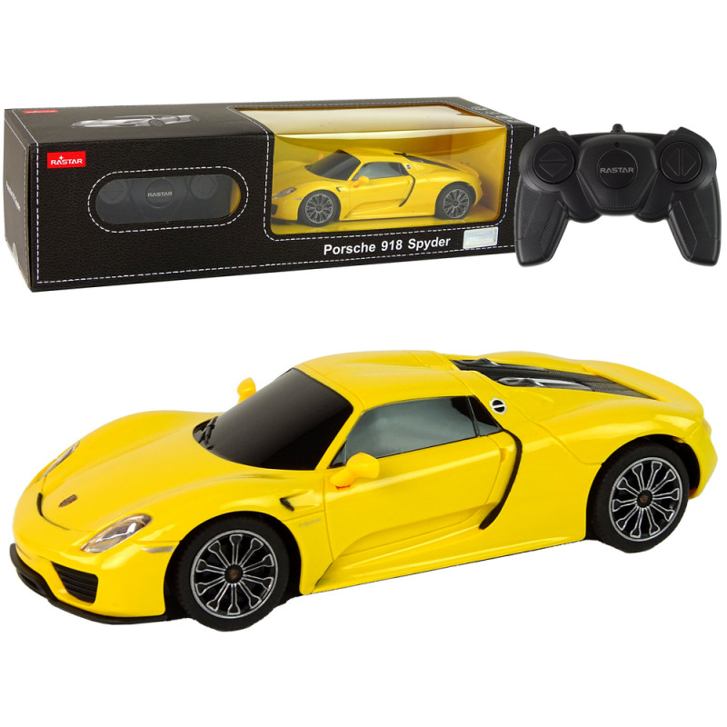 Autó R/C Porsche 918 1:24 Rastar Yellow