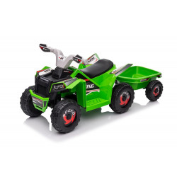 XMX630T zöld akkumulátoros quad utánfutóval