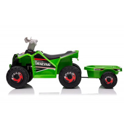 XMX630T zöld akkumulátoros quad utánfutóval