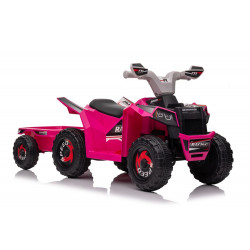 XMX630T Rózsaszín akkumulátoros quad utánfutóval