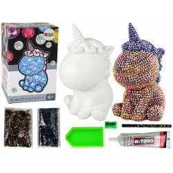 Kreatív Unicorn Kit DIY Diamonds Crystals Barna