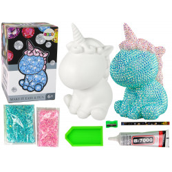 Kreatív Unicorn Kit DIY Diamonds Crystals Blue