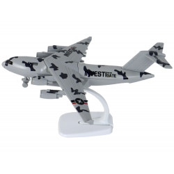 Katonai szürke Camo UNITED repülőgép figura HW-605