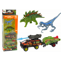 Dinosaurs Set Auto Rocket Orange Semi Trailer