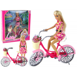 Anlily Cyclist Doll Pink kerékpárkészlet