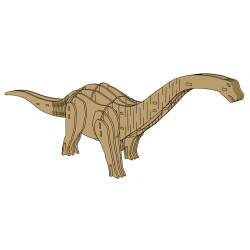 Fából készült 3D térbeli kirakós Brontosaurus oktatási összeállítás 38 darab