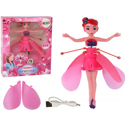 Kézzel irányítható Magic Flying Fairy Pink Doll