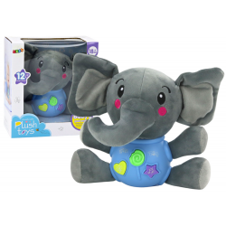 ﻿Plüss Elephant Interaktív plüsskék játék 19 cm