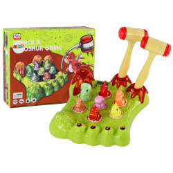 Wack-A-Mole játék Dinosaurs Board Two Hammers Green Lights Sounds