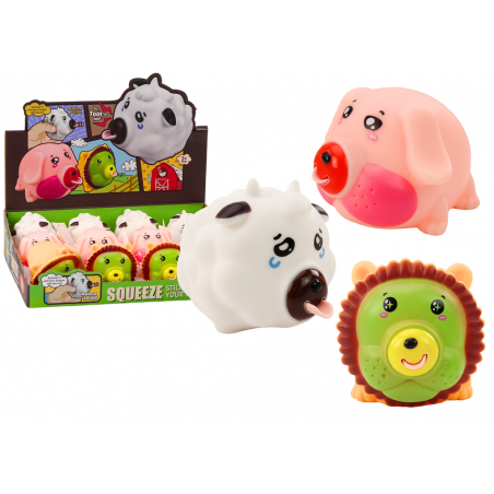 A squish Animals Lion Pig Cow Antistress Soft Figurine MIX